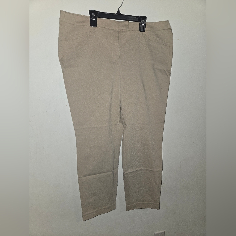 Lane Bryant- Women's tan ankle pants - Size 18